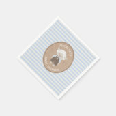 可愛いブルーボーイラムベイビーシャワー スタンダードカクテルナプキン (角)