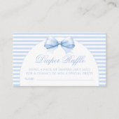 可愛いブルーボーホボウ男の赤ちゃんシャワーおむつラッフル エンクロージャーカード (正面)