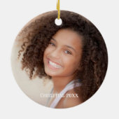 可愛いブルーミュージックペンギン子供たちクリスマス セラミックオーナメント (裏面)