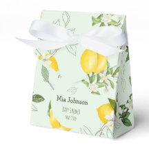 可愛いブルーミングレモン水の色ベビーシャワー