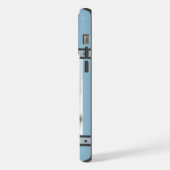 可愛いブルーモダンチャウチャウパピードッグアート iPhoneケース (左側面)