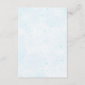 可愛いブルーモバイルクリブベビーコットおむつラッフル エンクロージャーカード (裏面)