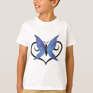 可愛いブルーラブチョウ Tシャツ