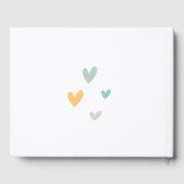 可愛いブルーレインボーキッズベビーシャワー ゲストブック (裏面)