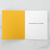 可愛いブルー恐竜バルーンボーイ誕生日パーティー カード (内部)