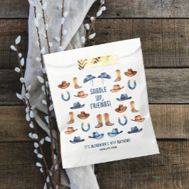 可愛いブルー最初のロデオ馬に乗る水の色名 フェイバーバッグ