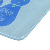 可愛いブルー男の赤ちゃん猫カスタム性表彰 カッティングボード (角)