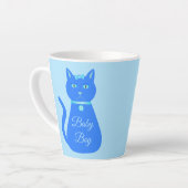 可愛いブルー男の赤ちゃん猫カスタム性表彰 カフェラテマグ (左アングル)