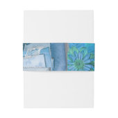 可愛いブルー結婚ズ 招待状ベリーバンド (裏面例)