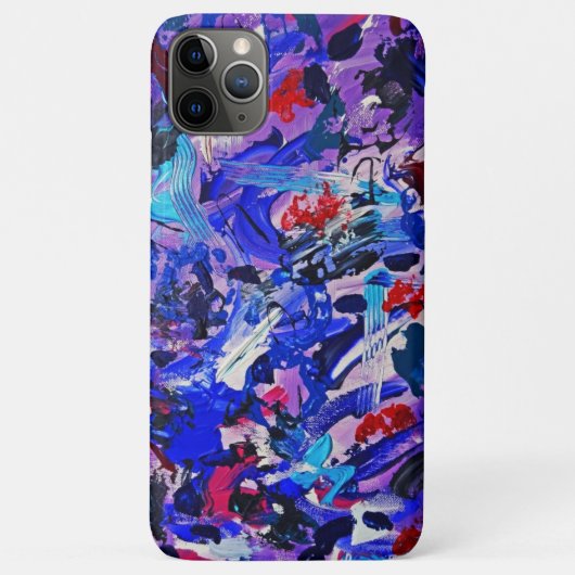 可愛いブルー絵画抽象芸術 Case-Mate iPhoneケース (裏面)