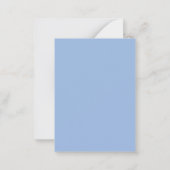 可愛いブルー足男の赤ちゃんシャワーサンキュー ノートカード (裏面)