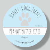 可愛いブルー |ドッグトリートビジネスラベル ラウンドシール