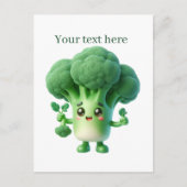 可愛いブロッコリー好きの追加文字 ポストカード (正面)