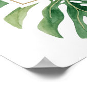 可愛いブロトサール恐竜の赤ちゃんシャワーへようこそ ポスター (角)