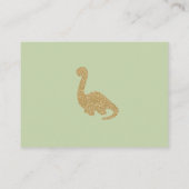 可愛いブロントサウルス恐竜おむつラッフルインサート エンクロージャーカード (裏面)