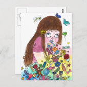 可愛いプケ ポストカード (正面/裏面)