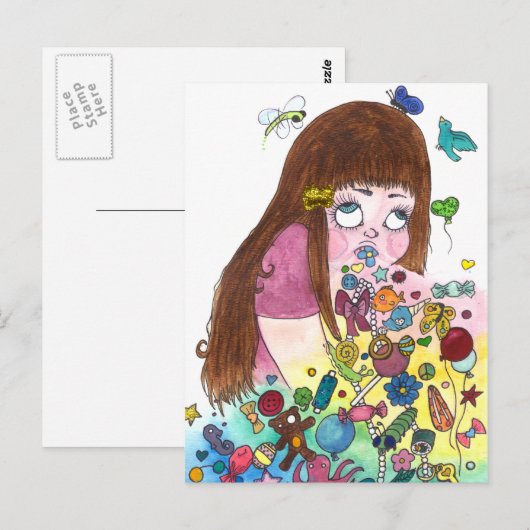 可愛いプケ ポストカード (正面/裏面)