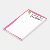 可愛いプッシュピン名前をカスタムするホットピンクと緑 ポストイット (アングル)