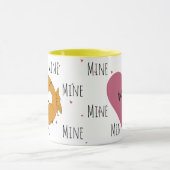 可愛いプファーおもしろいが可愛い「みね」 マグカップ (中央)