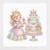 可愛いプリンセスの ラベル (デザイン1)