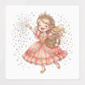 可愛いプリンセスの ラベル (デザイン2)