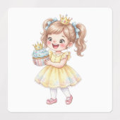 可愛いプリンセスの ラベル (デザイン1)
