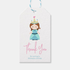 可愛いプリンセスガールサンキュー ギフトタグ