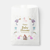 可愛いプリンセスドラゴンユニコーンベビーシャワー フェイバーバッグ (正面)