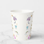 可愛いプリンセスドラゴンユニコーンベビーシャワー 紙コップ (左)