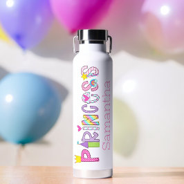 可愛いプリンセスパーソナライズされたアルファベット ウォーターボトル