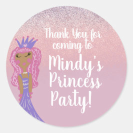 可愛いプリンセスパーティードードルクラシックラウンドステッカー ラウンドシール