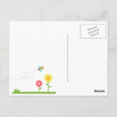 可愛いプリン愛の告白が私のハニーベア ポストカード (裏面)