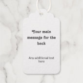 可愛いプレッツェルのペアは両側に文字を持つ ギフトタグ (裏面)