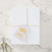 可愛いプレッツェルのペアは両側に文字を持つ ギフトタグ (麻糸付属)