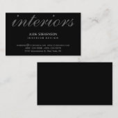 可愛いプレーンインテリアデザイナー名刺 名刺 (正面/裏面)