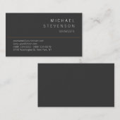可愛いプレーンコンテンポラリーグレーのマネジャー 名刺 (正面/裏面)