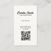 可愛いプロフェッショナルシック公証人ローン署名業者 名刺 (裏面)