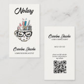 可愛いプロフェッショナルシック公証人ローン署名業者 名刺 (正面/裏面)