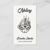 可愛いプロフェッショナルシック公証人ローン署名業者 名刺 (正面)