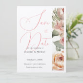 可愛いプロフェッショナルミニマリストプレーンモダンフローラ セーブザデート (スタンド正面)