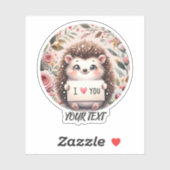 可愛いヘッジホッグ大好きクラシックラウンドステッカー シール (シート)