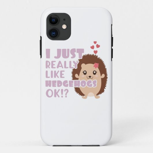 可愛いヘッジホッグ本当にヘッジホッグが好きなの? Case-Mate iPhoneケース (裏面)