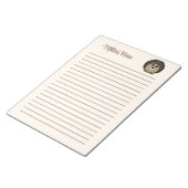 可愛いヘッジホッグ男女兼用ベージュブラウンキッズ ノートパッド (アングル)