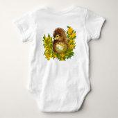 可愛いヘッジホッグ設計ベビージャージーボディスーツ ベビーボディスーツ (裏面)