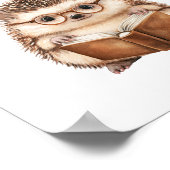 可愛いヘッジホッグ読のポスタープリント ポスター (角)