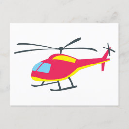 可愛いヘリ飛んでいるター シーズンポストカード