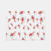 可愛いヘリ飛んでいるター フリースブランケット (正面(横))