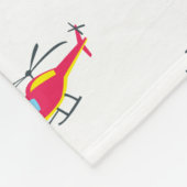 可愛いヘリ飛んでいるター フリースブランケット (角)