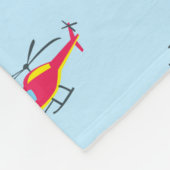 可愛いヘリ飛んでいるター フリースブランケット (角)