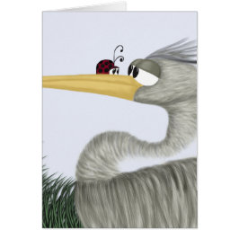 可愛いヘロンとレディバグ